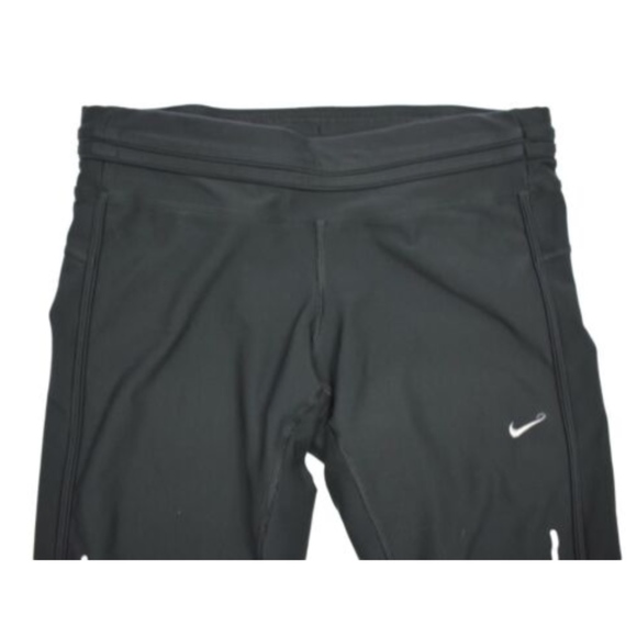 Nike Fit Dry Running Womens Black Capri Pants Med - Picture 2 of 4